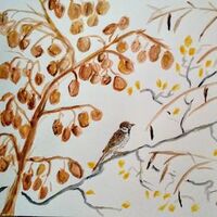 Bramble Bird by Susan Royer - search and link Fine Art with ARTdefs.com