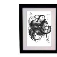Squid Ink Abstracts 1-5 by Marc Hawkins - search and link Fine Art with ARTdefs.com