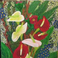 Calla Lillies by Teresa R Laurente - search and link Fine Art with ARTdefs.com