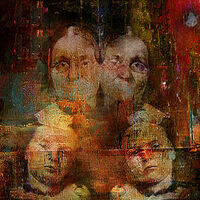 Twins intergenerational by Joe Ganech - search and link Fine Art with ARTdefs.com