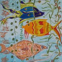 Fab Four Fish by Susan Royer - search and link Fine Art with ARTdefs.com