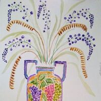 Grapes Vase by Susan Royer - search and link Fine Art with ARTdefs.com