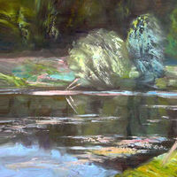 On the river by Alexander Vlasyuk - search and link Fine Art with ARTdefs.com