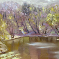 On the pond by Alexander Vlasyuk - search and link Fine Art with ARTdefs.com