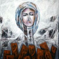 Shingal Woman #3 (A Widow's Loss)  by Ferhad Khalil - search and link Fine Art with ARTdefs.com