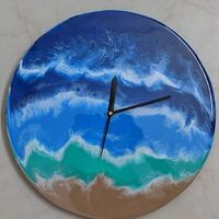 Resin wall clock by Neeti Bisht - search and link Fine Art with ARTdefs.com