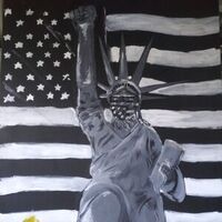 Liberty Kneels by Ikpe Ikpe - search and link Fine Art with ARTdefs.com
