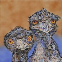 Mr. and Mrs. Emu by Susan Willemse - search and link Fine Art with ARTdefs.com