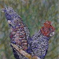 A couple of Gang-gangs by Susan Willemse - search and link Fine Art with ARTdefs.com