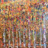 Dogwoods in Autumn by Samuel J. Francazio - search and link Fine Art with ARTdefs.com