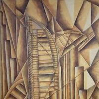 Cubist view of UAE by Suhail noor - search and link Fine Art with ARTdefs.com
