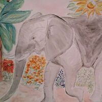 Elephant Walk by Susan Royer - search and link Fine Art with ARTdefs.com