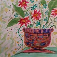 Wild and Watery Vase by Susan Royer - search and link Fine Art with ARTdefs.com