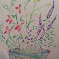 Blooming Basket by Susan Royer - search and link Fine Art with ARTdefs.com