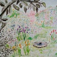  Backyard Garden by Susan Royer - search and link Fine Art with ARTdefs.com
