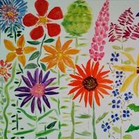 Flower Fiesta by Susan Royer - search and link Fine Art with ARTdefs.com