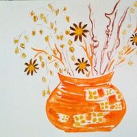Orange You Glad Vase by Susan Royer - search and link Fine Art with ARTdefs.com