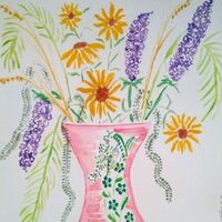 Hourglass Vase by Susan Royer - search and link Fine Art with ARTdefs.com