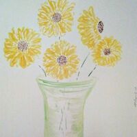 Daisy Vase by Susan Royer - search and link Fine Art with ARTdefs.com