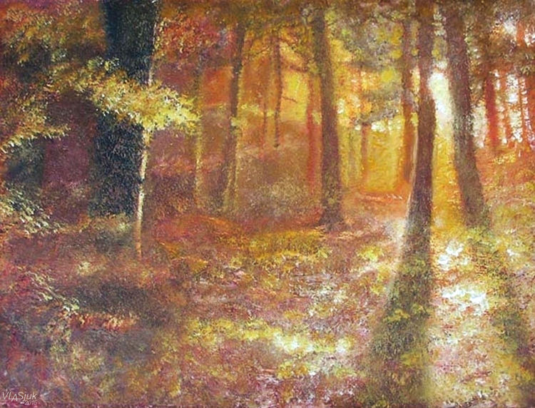 Autumn in the forest by Alexander Vlasyuk - search and link Fine Art with ARTdefs.com