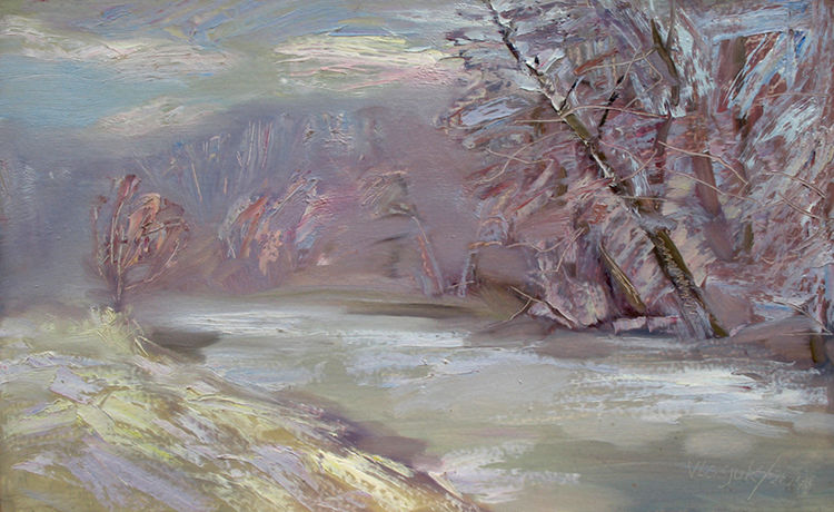 Winter thaw by Alexander Vlasyuk - search and link Fine Art with ARTdefs.com