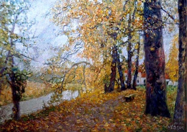 Autumn in the manor Loshitsa by Alexander Vlasyuk - search and link Fine Art with ARTdefs.com