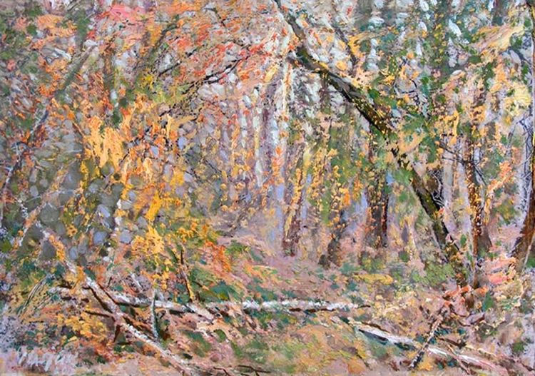 Autumn forest by Alexander Vlasyuk - search and link Fine Art with ARTdefs.com