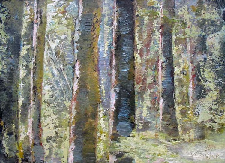 The Forest of My Childhood by Alexander Vlasyuk - search and link Fine Art with ARTdefs.com