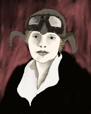 Amelia Earhart by Jennifer Kuhr - search and link Fine Art with ARTdefs.com