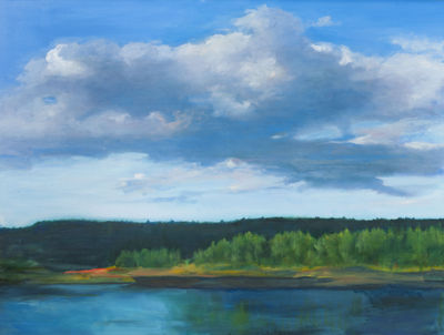Big Cloud Water and Lake by Mara Sfara - search and link Fine Art with ARTdefs.com