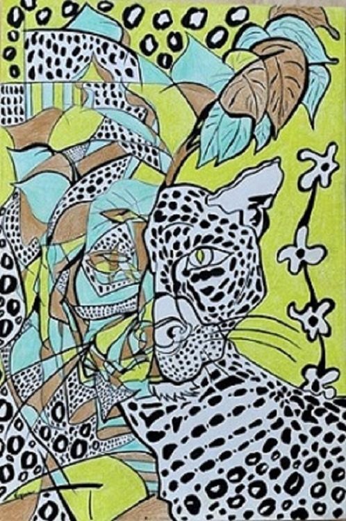 Leopardo-wildlife by Virginia Ersego - search and link Fine Art with ARTdefs.com