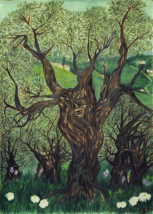 Un giorno di primavera fra gli ulivi by Virginia Ersego - search and link Fine Art with ARTdefs.com
