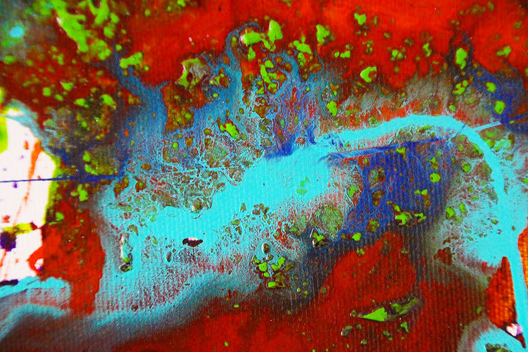 "Chameleon"  By Caroline Vis by Caroline Vis Dutch Dripping Artist - search and link Fine Art with ARTdefs.com