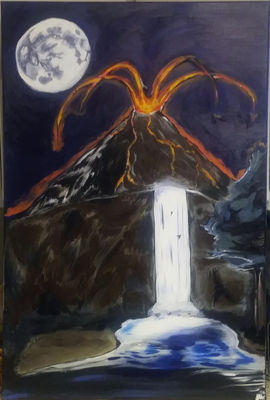 The mountain speaks by Ikpe Ikpe - search and link Fine Art with ARTdefs.com