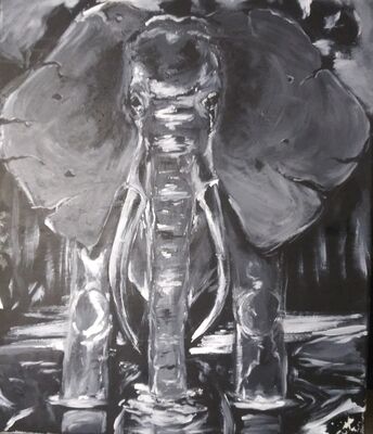 The Bull by Ikpe Ikpe - search and link Fine Art with ARTdefs.com