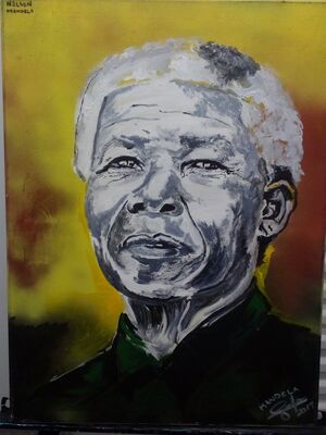 Mandela by Ikpe Ikpe - search and link Fine Art with ARTdefs.com