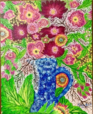 Springtime in a vase by Teresa R Laurente - search and link Fine Art with ARTdefs.com