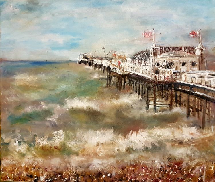 And so it would A Pier by Patrick Turner-Lee - search and link Fine Art with ARTdefs.com