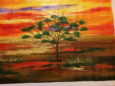 African Landscape by Premila Singh - search and link Fine Art with ARTdefs.com
