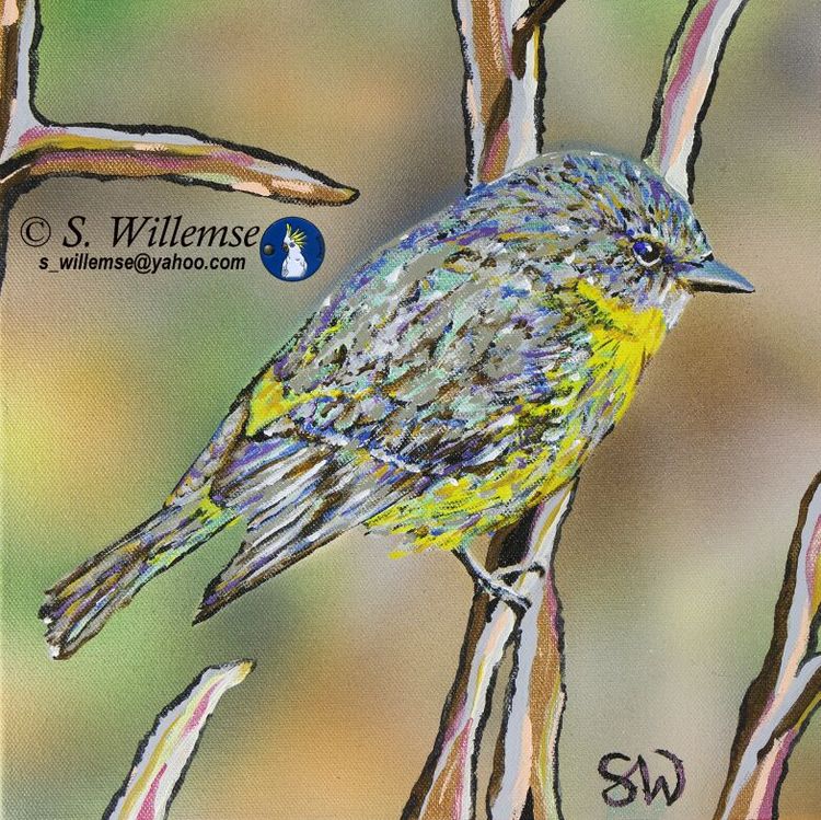 Yellow Robin by Susan Willemse - search and link Fine Art with ARTdefs.com