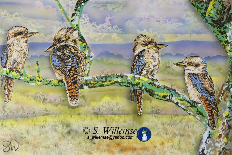Kookaburras by Susan Willemse - search and link Fine Art with ARTdefs.com