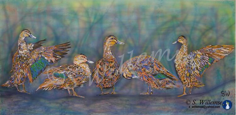 Ducks by Susan Willemse - search and link Fine Art with ARTdefs.com
