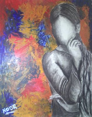 Identity ( a women in men's world ) by Suhail noor - search and link Fine Art with ARTdefs.com