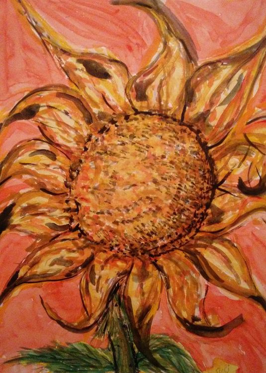 Kelli's Blooming Sunflower by Susan Royer - search and link Fine Art with ARTdefs.com