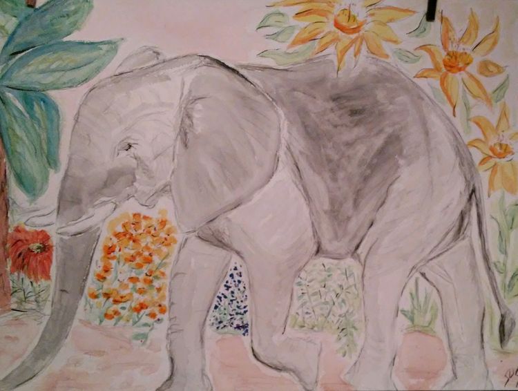 Elephant Walk by Susan Royer - search and link Fine Art with ARTdefs.com