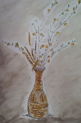 Mom's Straw Vase by Susan Royer - search and link Fine Art with ARTdefs.com