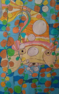 Bubble-eyed Goldfish by Susan Royer - search and link Fine Art with ARTdefs.com