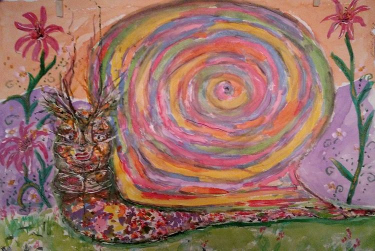 Snail Stare by Susan Royer - search and link Fine Art with ARTdefs.com