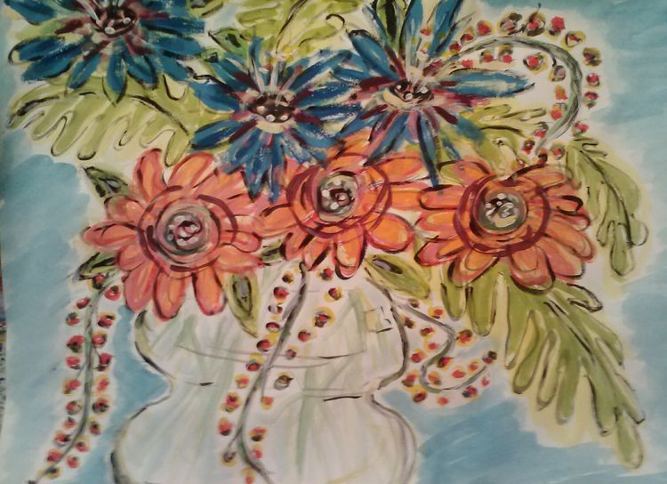 Florapop Vase by Susan Royer - search and link Fine Art with ARTdefs.com
