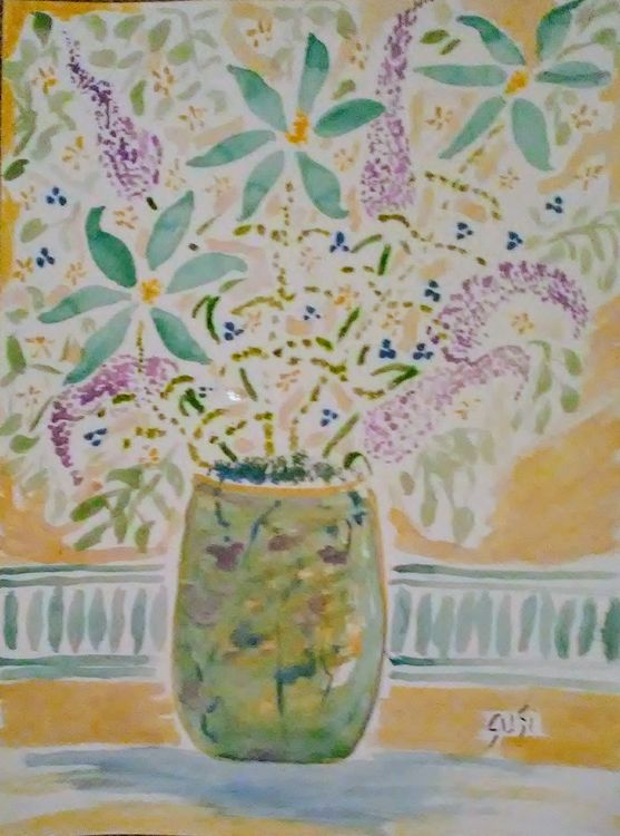 Tealtime Vase by Susan Royer - search and link Fine Art with ARTdefs.com